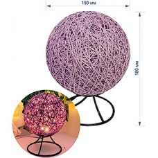 Светильник настольный LED  2W, 3200К, 200Лм, 150*150*180мм, ротанг, фиолетов., 220В, Apeyron [12-79]