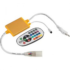 Контроллер RGB для ленты 220В, 1200W, ИК пульт 24кн, 95*60*15, GL [GDC-RGB-1200-IP67-220]