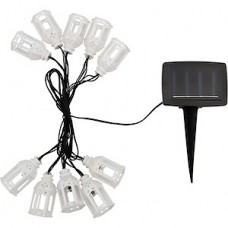 Светильник садовый LED, аккумулятор. на солн. батарее, 5 метров, керосиновая лампа, LAMPER [602-251]