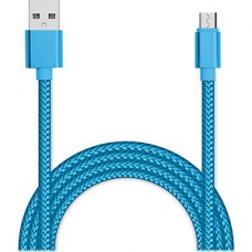 Кабель USB - microUSB, 2.0м, Jet.A [JA-DC22] голубой, в оплетке, 3А, QC3.0