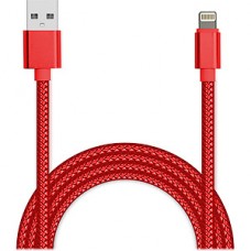 Кабель USB - Lightning, 1.0м, Jet.A [JA-DC44 Red] в оплётке, красный