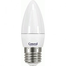 Лампа LED E27/C37 свеча,  7W, 6500K, 570Лм, GL [GLDEN-CF-7-230-E27-6500]