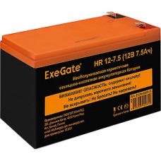 Батарея для UPS 12В/7.5Aч, клеммы F2, Exegate [HR 12-7.5]