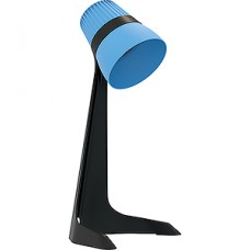 Светильник настольный E14*40W на основании, мех. выкл., 192мм, Uniel [ULO-K22 D BLUE] черный с синим