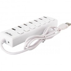 Концентратор USB 2.0 Perfeo PF-VI-H036, 7 порта, White