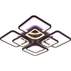 Люстра LED 224W+10W, ПДУ 3000-6000K+RGB, 16300Лм, 600*600*150, PL [8057/4+4 COF] кофе