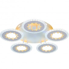 Люстра LED 140W, ПДУ 3000-6500K, акрил, 560*560*75, Росток [LI8451A/5 WT] белый