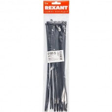 Хомут нейлоновый 4.8x300мм,  25шт, REXANT [07-0301-25] черный