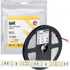 Лента LED 12В IP20 SMD5050  60/м, б/теп, 14.4Вт/м 3000K, 5м/ц.1м IEK [LSR2-1-060-20-3-05]