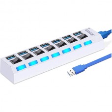 Концентратор USB 3.0 SmartBuy, 7 портов, белый [SBHA-7307-W]