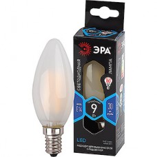 Лампа LED E14/B35 свеча,  9W, FILAMENT, 4000K, 790Лм, ЭРА [F-LED B35-9W-840-E14 frost]