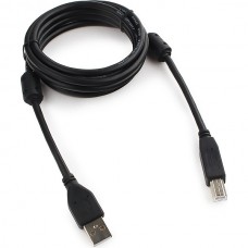 Кабель USB2.0 AM - BM, 1.8м, экран, ферр. фильтры, Cablexpert [CCF2-USB2-AMBM-6] черный