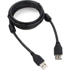 Кабель USB2.0 AM - AF удлинитель, 1.8м, ферр. фильтры, Cablexpert [CCF2-USB2-AMAF-6]