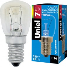 Лампа накаливания Uniel E14 цилиндр, 7W [IL-F25-CL-07/E14 картон]