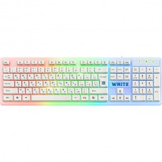 Клавиатура DEFENDER White GK-172 RU, радужная подсветка, USB [45172]