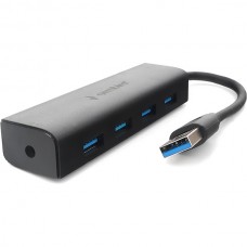 Концентратор USB 3.0 GEMBIRD UHB-C354, 4 порта, кабель 15см, с доп питанием