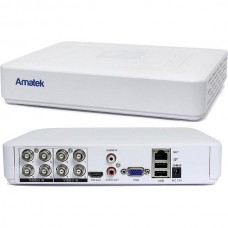 Видеорегистратор HDVR  8BNC Amatek [5MP Lite] + 4IP[2MP] / 16IP[5MP]; AoC; HDD[10Tb] [AR-HT89X]
