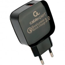 Зарядное устройство Cablexpert, 3А, QC3.0+PD18W [MP3A-PC-41] черный