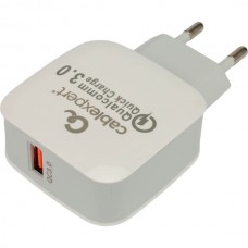 Зарядное устройство Cablexpert, 3А, QC3.0+PD18W [MP3A-PC-40] белый