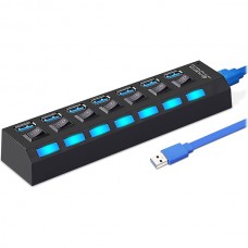 Концентратор USB 3.0 SmartBuy, 7 портов, черный [SBHA-7307-B]