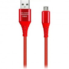 Кабель USB - microUSB, 1.0м, SmartBuy [iK-12ERGbox red] в резин. оплетке Gear