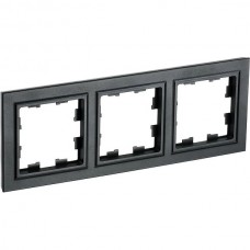 Рамка 3п, IP20, IEK BRITE [BR-M32-K02] черный