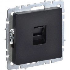 Розетка с/у компьютерная 1xRJ45, IP20, IEK BRITE [BR-K10-1-K02] черный