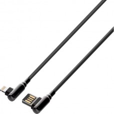 Кабель USB - Lightning, 1.0м, 2.4А, LDNIO LS421 [LD_B4621] медь, 86 жил, угловой коннектор