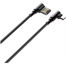 Кабель USB - microUSB, 1.0м, 2.4А, LDNIO LS421 [LD_B4620] медь, 86 жил, угловой коннектор