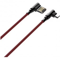 Кабель USB - microUSB, 1.0м, 2.4А, LDNIO LS421 [LD_B4623] медь, 86 жил, угловой коннектор