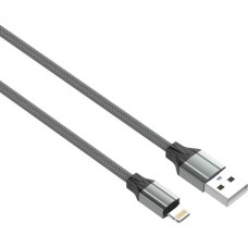 Кабель USB - Lightning, 2.0м, 2.4А, LDNIO LS442 [LD_B4489] медь, 112 жил, серый