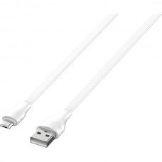 Кабель USB - microUSB, 1.0м, 2.1А, LDNIO LS551 [LD_C3827] медь, 60 жил, ПВХ, плоский, белый