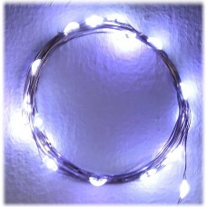 Гирлянда Нить  2м Роса, IP20, серебристая нить, 20 LED, 3*AG13, БЕЛЫЙ [9717882]
