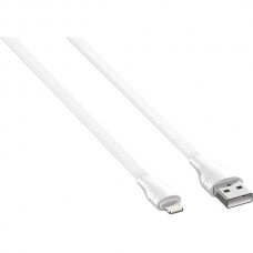 Кабель USB - Lightning, 2.0м, 2.1А, LDNIO LS552 [LD_C3831] медь, 86 жил, ПВХ, плоский, белый