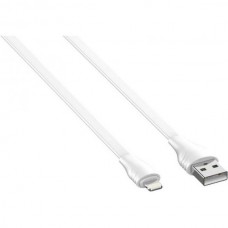 Кабель USB - Lightning, 3.0м, 2.1А, LDNIO LS553 [LD_C3834] медь, 152 жилы, ПВХ, плоский, белый