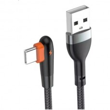 Кабель USB - Type-C, 1.0м, 2.4А, LDNIO LS561 [LD_C3802] медь, 86 жил, угловой коннектор, нейлон