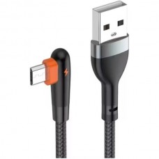 Кабель USB - microUSB, 2.0м, 2.4А, LDNIO LS562 [LD_C3803] медь, 86 жил, угловой коннектор, нейлон