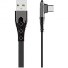 Кабель USB - Type-C, 1.0м, 2.4А, LDNIO LS581 [LD_C3808] медь, 86 жил, нейлон, угловой коннектор