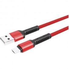 Кабель USB - microUSB, 1.0м, 2.4А, LDNIO LS63 [LD_B4460] медь, 86 жил, нейлон, красный