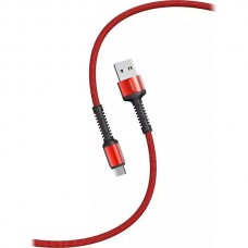 Кабель USB - microUSB, 1.0м, 3A, SmartBuy [iK-12-S26r] красный