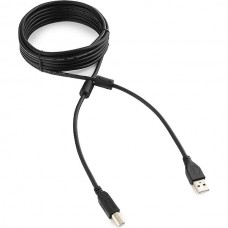 Кабель USB2.0 AM - BM, 3м, экран, ферр. фильтры, Cablexpert [CCF2-USB2-AMBM-10] черный