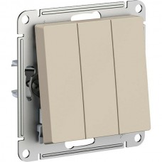 Выключатель с/у 3-кл 10А, IP20, Schneider Electric ATLASDESIGN [ATN001231] песочный