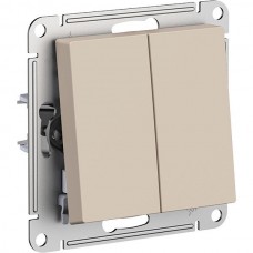 Выключатель с/у 2-кл 10А, IP20, Schneider Electric ATLASDESIGN [ATN001251] песочный