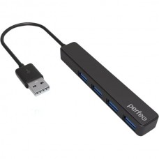 Концентратор USB 2.0 Perfeo PF-VI-H038, 4 порта, Black