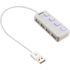 Концентратор USB 2.0 Perfeo PF-VI-H044, 4 порта, White