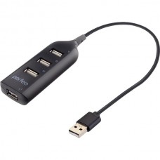 Концентратор USB 2.0 Perfeo PF-VI-H049, 4 порта, Black