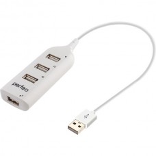 Концентратор USB 2.0 Perfeo PF-VI-H049, 4 порта, White