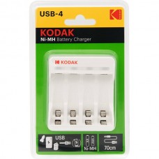 Зарядное устройство (1100 mA 4 слота ААА 4 кан.+4xAAA2500 USB) Kodak Overnight [K4AA/AAA]